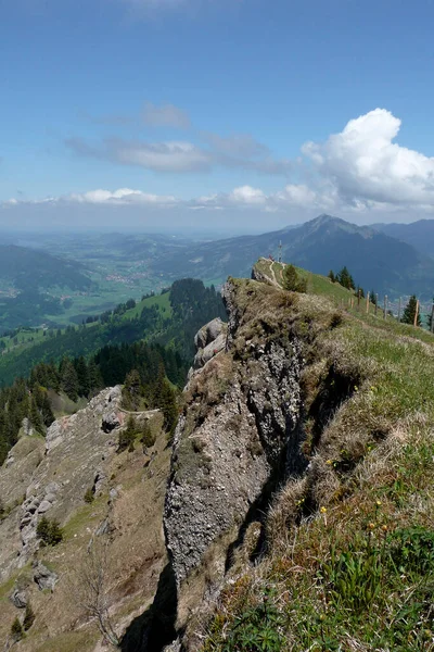 Cruz Cumbre Montaña Stuiben Baviera Alemania — Foto de Stock