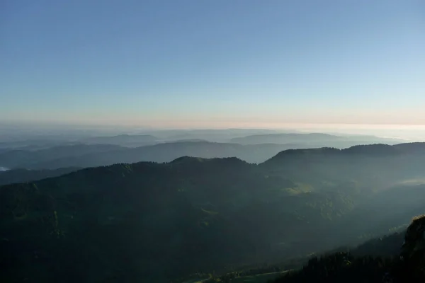 Sunset Mountain Panorama Montanha Hochgrat Baviera Alemanha — Fotografia de Stock