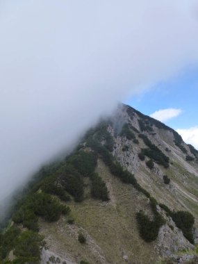 Notkarspitze Dağı 'na dağ yürüyüşü turu, Ammergau Alpleri, Almanya