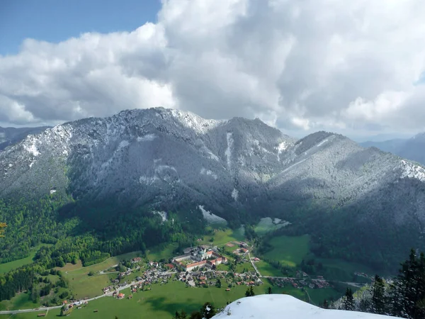 Ettal Klooster Uit Ochsensitz Berg Beieren Duitsland — Stockfoto