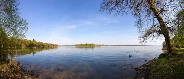 Panorama Jezera Starnberg Bavorské Hory Německo Létě — Stock fotografie