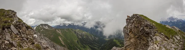 Mountain Panorama View Grubigstein Mountain Tyrol Austria Summertime — Stock Photo, Image