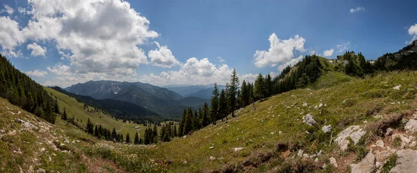 Vista Panorámica Desde Montaña Rotwand Baviera Alemania Verano —  Fotos de Stock