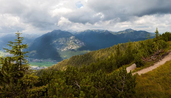 Yazın Wank Dağı Bavyera Almanya Bakın — Stok fotoğraf