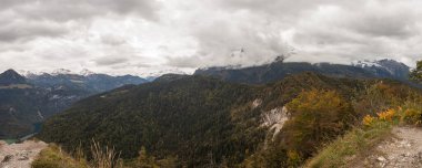 Gruenstein dağından Watzmann dağlarına Berchtesgaden, Bavyera, Almanya