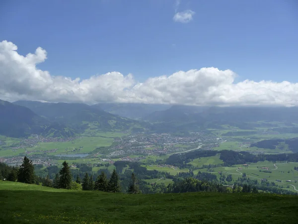 Panorama Wandeltocht Nagelfluhkette Beieren Duitsland — Stockfoto