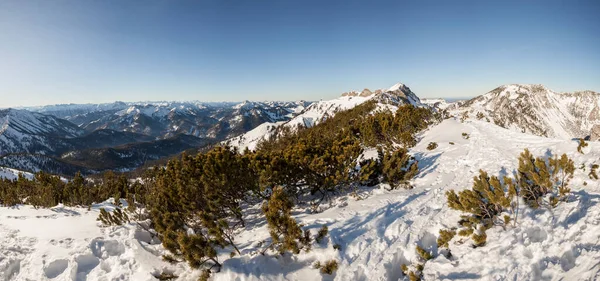 Bergpanorama Von Der Auerspitze Bayern Deutschland Winter — Stockfoto