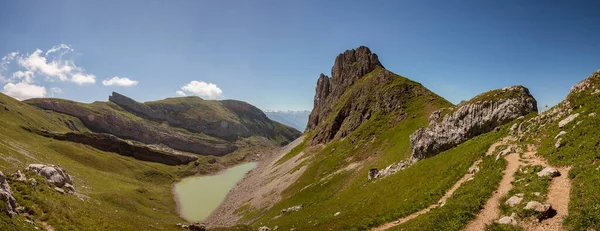 Horské Panorama Rofanspitze Rofan Tyrolsko Rakousko Létě — Stock fotografie