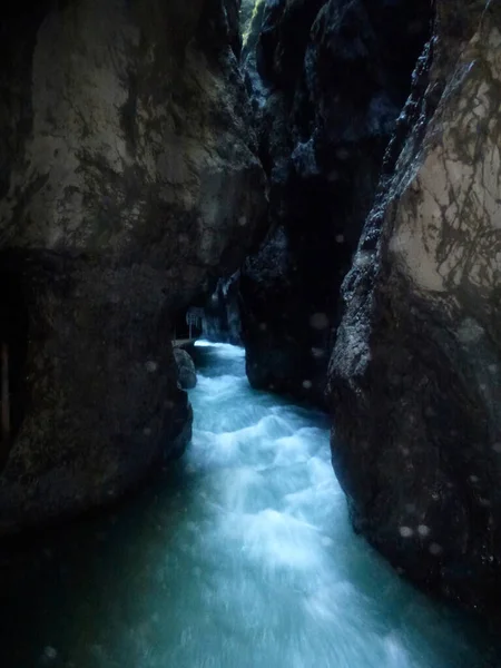 Canyon Partnachklamm Garmisch Partenkirchen Bavière Allemagne — Photo