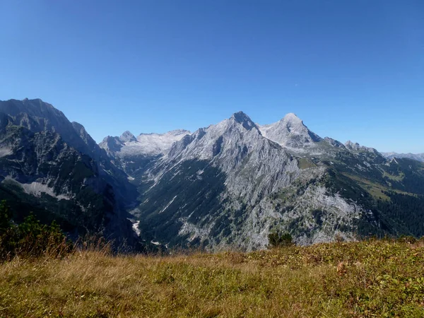 Escursione Montagna Alla Montagna Partenkirchner Dreitorspitze Baviera Germania — Foto Stock