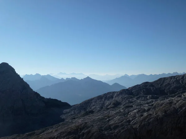 Passeio Montanha Partenkirchner Dreitorspitze Baviera Alemanha — Fotografia de Stock