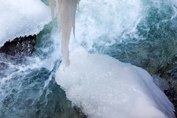 Partnachklamm Garmisch Partenkirchen Bawaria Niemcy Zimą — Zdjęcie stockowe