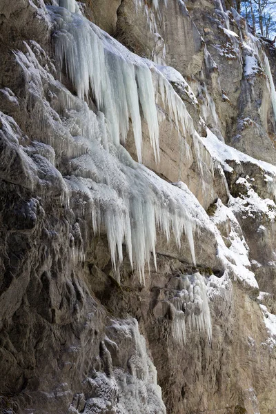 Partnachklamm Garmisch Partenkirchen Bavorsko Německo Zimě — Stock fotografie