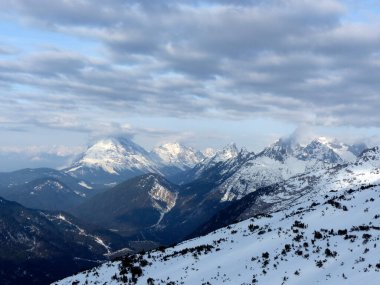 Pleisenspitze dağına kış yürüyüşü turu, Karwendel, Tyrol, Avusturya