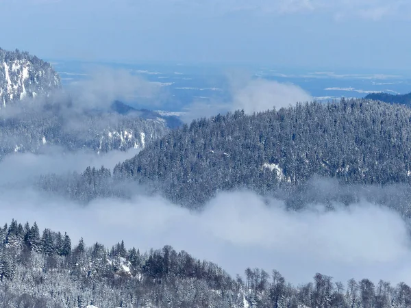 Χειμερινή Πεζοπορία Στο Βουνό Pendling Τιρόλο Αυστρία — Φωτογραφία Αρχείου