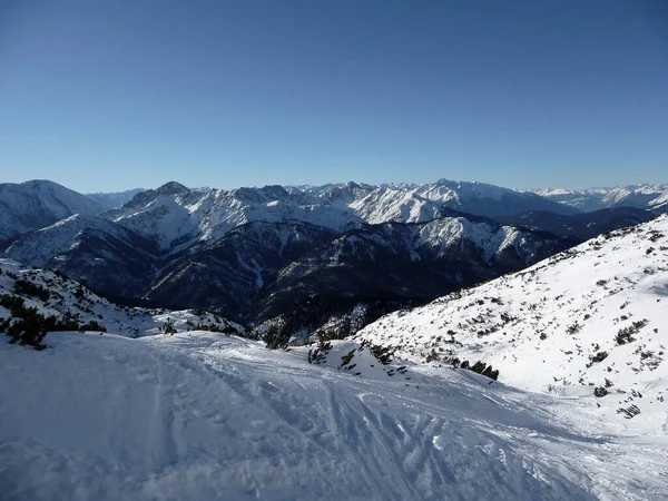 Winterlicher Bergblick Von Der Pleisenspitze Karwendel Österreich — Stockfoto