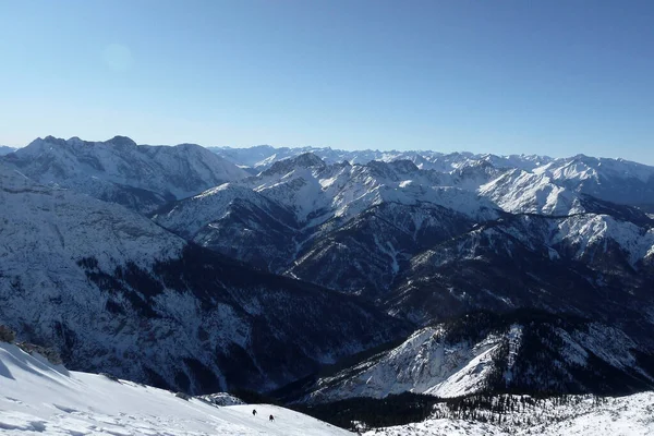Winterlicher Bergblick Von Der Pleisenspitze Karwendel Österreich — Stockfoto