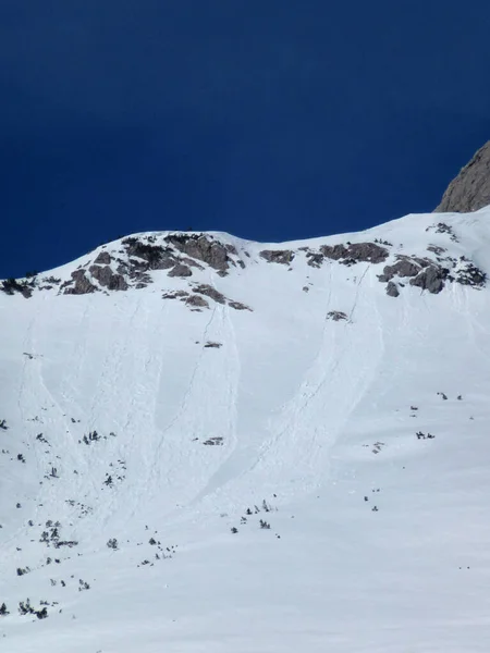 Escursione Invernale Alla Montagna Pleisenspitze Tirolo Austria — Foto Stock