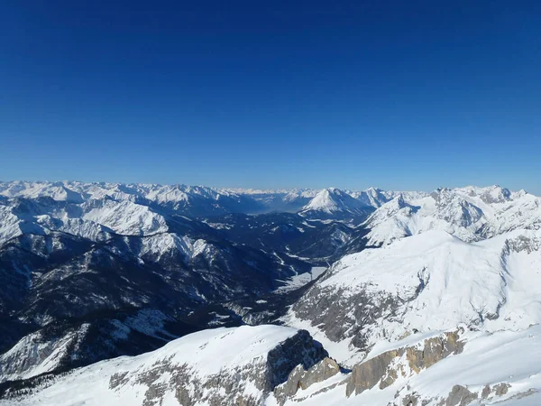 Χειμερινή Πεζοπορία Στο Βουνό Pleisenspitze Τιρόλο Αυστρία — Φωτογραφία Αρχείου