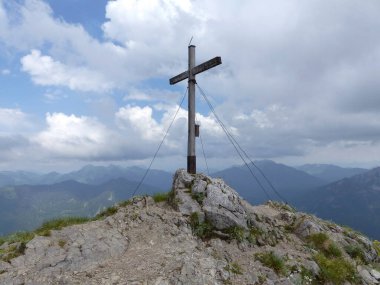 Risserkogel Dağı Zirvesi, Mangfall, Bavyera, Almanya