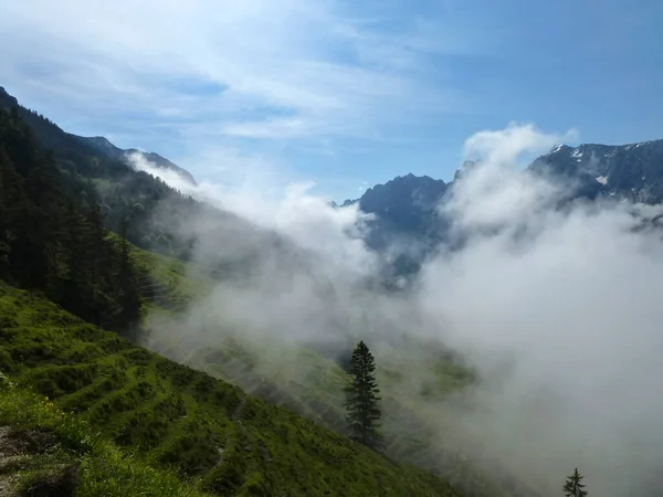 Yaz Mevsiminde Avusturya Nın Tyrol Kentinde Dağ Yürüyüşü Turu — Stok fotoğraf
