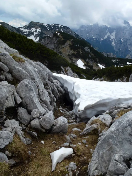 Passeio Caminhada Montanha Pyramidenspitze Tirol Áustria Verão — Fotografia de Stock