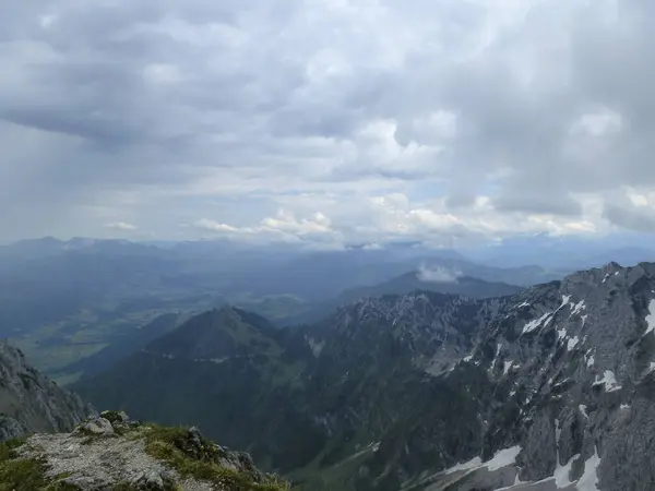 Тур Горы Пирамиденшпитце Летом Тироле Австрия — стоковое фото