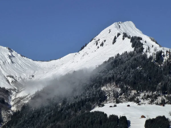 Excursión Invierno Montaña Hoher Frassen Raggal Austria — Foto de Stock