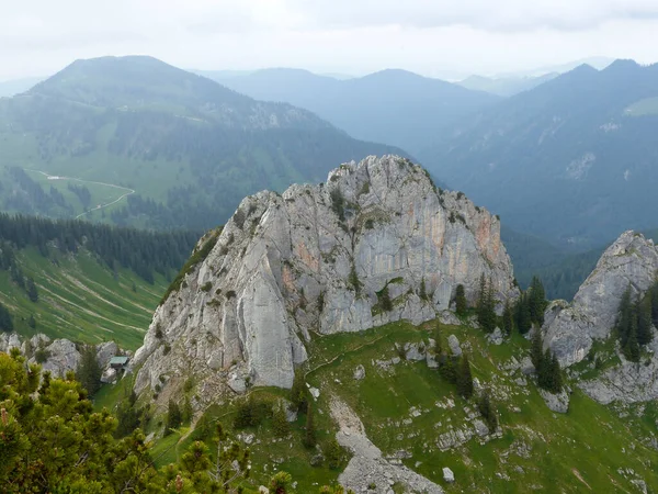 Tur Drumeții Spre Muntele Risserkogel Mangfall Bavaria Germania — Fotografie, imagine de stoc