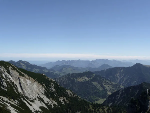 Panorama Montano Dalla Montagna Rotwand Baviera Germania — Foto Stock