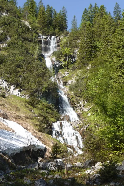 Cachoeira Nas Montanhas Excursão Montanhas Ruchenkopfe Baviera Alemanha — Fotografia de Stock