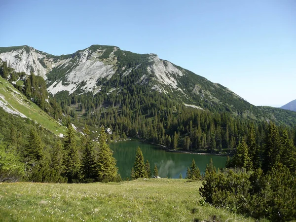 Lago Soinsee Cerca Montaña Rotwand Baviera Alemania — Foto de Stock