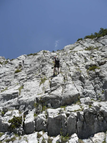 Escalade Dans Les Montagnes Ruchenkopfe Bavière Allemagne — Photo