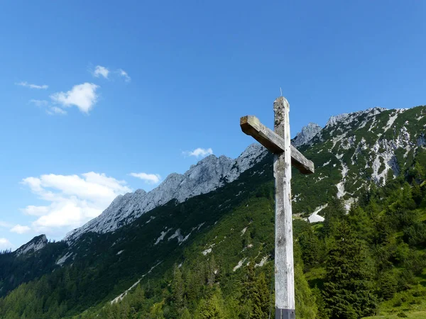 Cross Scheffauer Mountain Ferrata Tyrol Rakousko — Stock fotografie