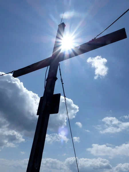 Summit Cross Scheffauer Mountain Ferrata Tyrol Rakousko — Stock fotografie