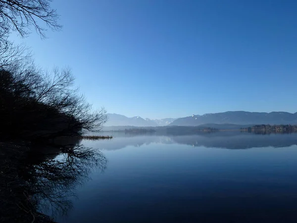 Schleierfalle Scheibum Vandring Vintern Bayern Tyskland — Stockfoto