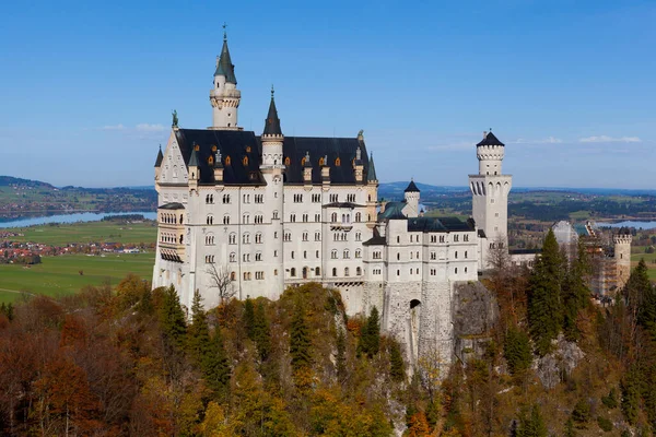 Castelo Neuschwanstein Baviera Alemanha Outono — Fotografia de Stock