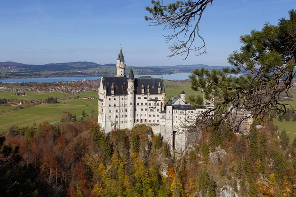 Нойшванштайн Замок Бавария Германия Осенью — стоковое фото