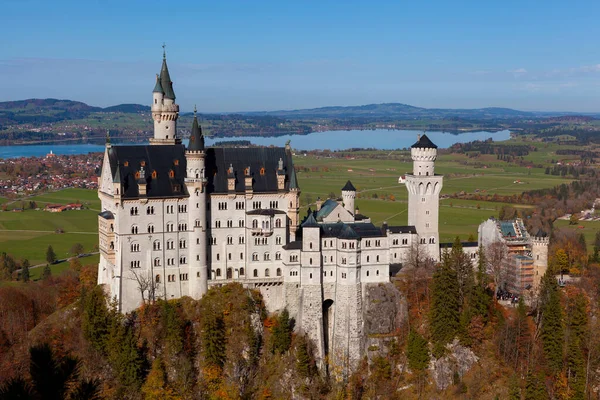 Castelo Neuschwanstein Baviera Alemanha Outono — Fotografia de Stock