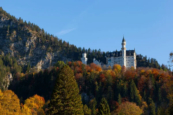 Нойшванштайн Замок Бавария Германия Осенью — стоковое фото