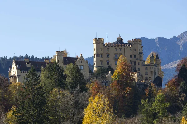 Замок Хоэншвангау Бавария Германия Осенью — стоковое фото