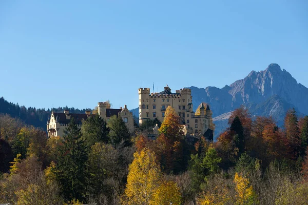 Замок Хоэншвангау Бавария Германия Осенью — стоковое фото