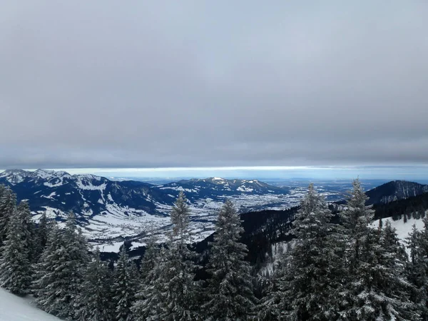Winterwanderung Auf Den Schönberg Bayern — Stockfoto