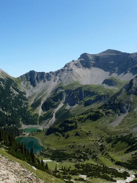 Escursione Montagna Schottelkarspitze Baviera Germania Estate — Foto Stock