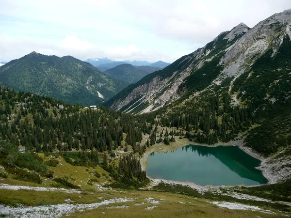 Soiernsee Lago Soiernspitze Montagna Baviera Germania — Foto Stock