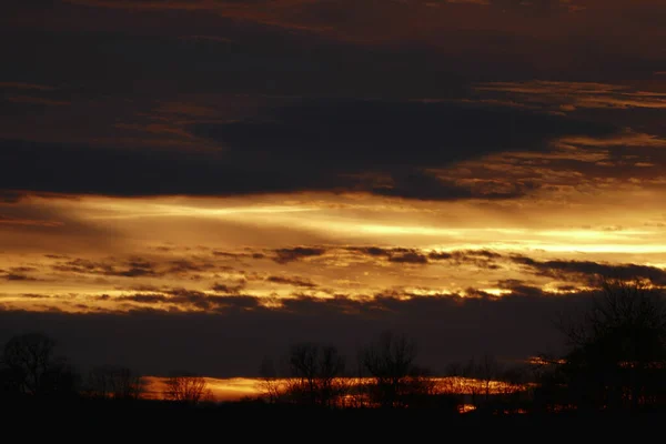 Hermosa Puesta Sol Paisaje Bávaro Alemania —  Fotos de Stock