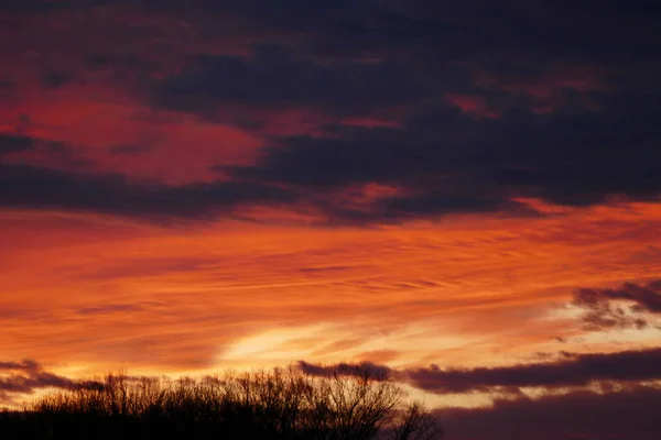 Beautiful Sunset Bavarian Landscape Germany — Stock Photo, Image