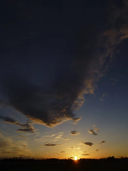 Hermosa Puesta Sol Paisaje Bávaro Alemania —  Fotos de Stock