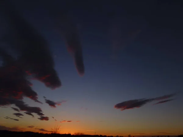 Schöner Sonnenuntergang Bayerischer Landschaft Deutschland — Stockfoto