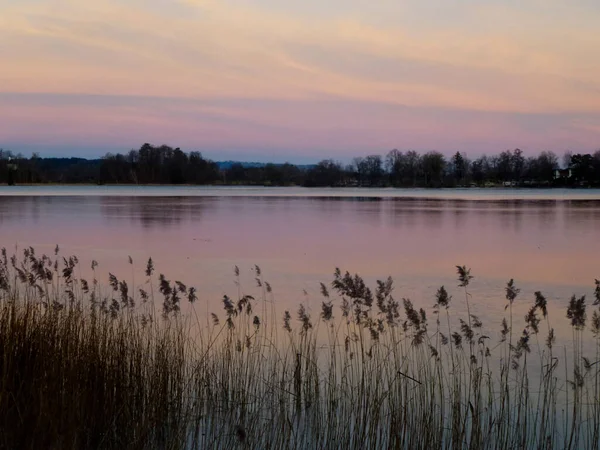 Jezero Staffelsee Bavorsku Německo — Stock fotografie